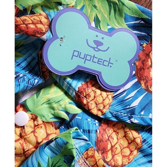Pupteck Hawaiian Dog Shirt Puppy Polo Shirt Pineapple Costume for Pets - Medium - Picture 8 of 8
